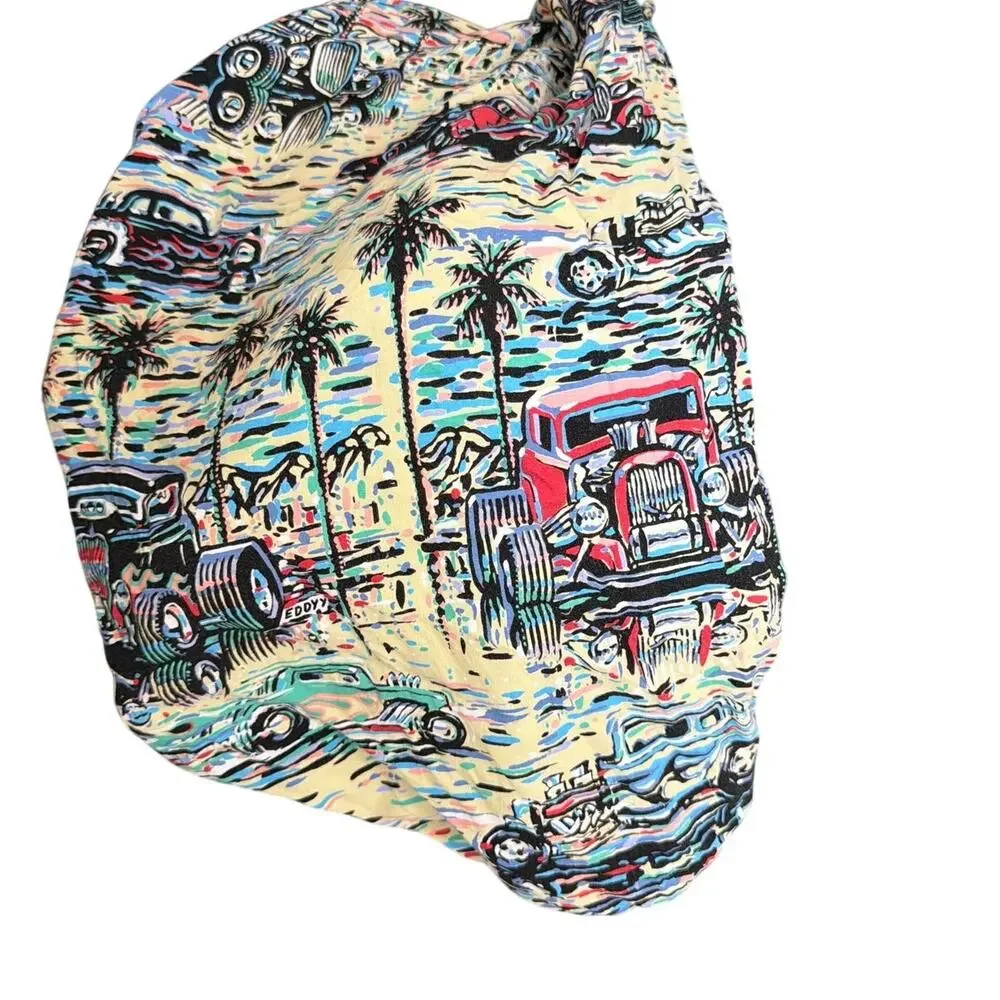 Reyn Spooner Avalon Scenic Print Slouchy Hobo Bag Hawaii